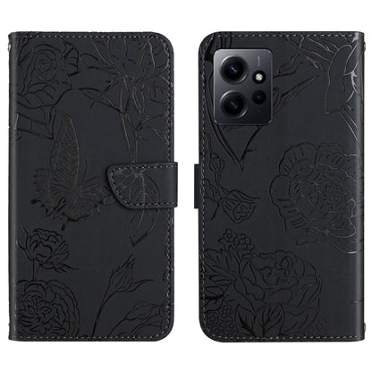 HT03 Skin Feel Butterfly Embossed Flip Leather Phone Case, For Realme C55, For Xiaomi Redmi Note 12 4G Global, For Honor X9a 5G / Magic5 Lite, For Honor X5 4G