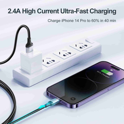 Câble de données de charge rapide JOYROOM S-UL012A10 Extraordinary Series 2.4A USB-A vers 8 broches, 20W 8 broches, 1,2 m