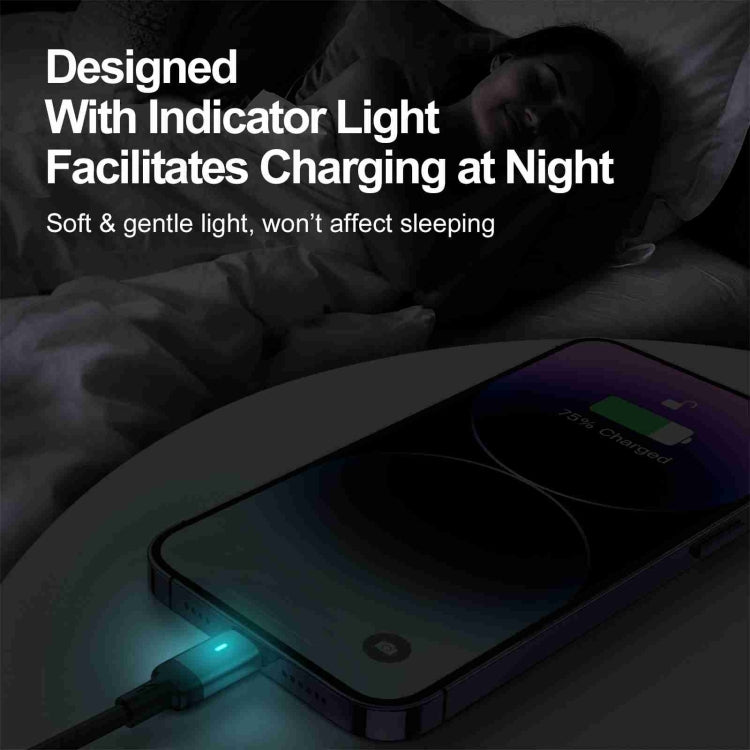 Câble de données de charge rapide JOYROOM S-UL012A10 Extraordinary Series 2.4A USB-A vers 8 broches, 20W 8 broches, 1,2 m