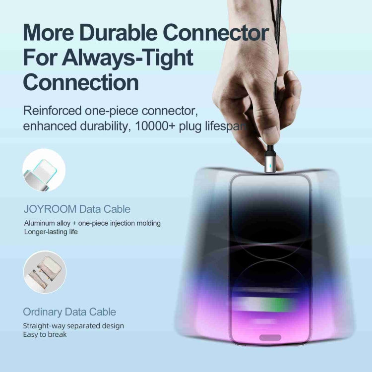 Câble de données de charge rapide JOYROOM S-UL012A10 Extraordinary Series 2.4A USB-A vers 8 broches, 20W 8 broches, 1,2 m