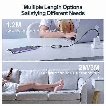 Câble de données de charge rapide JOYROOM S-UL012A10 Extraordinary Series 2.4A USB-A vers 8 broches, 20W 8 broches, 1,2 m