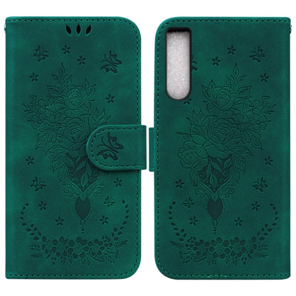 Butterfly Rose Embossed Leather Phone Case, For Sony Xperia 10 IV 2023, For Xiaomi 13 5G, For Xiaomi 13 Pro, For Xiaomi Redmi Note 12 5G, For Xiaomi Redmi Note 12 Pro 5G, For Xiaomi Redmi Note 12 Pro+