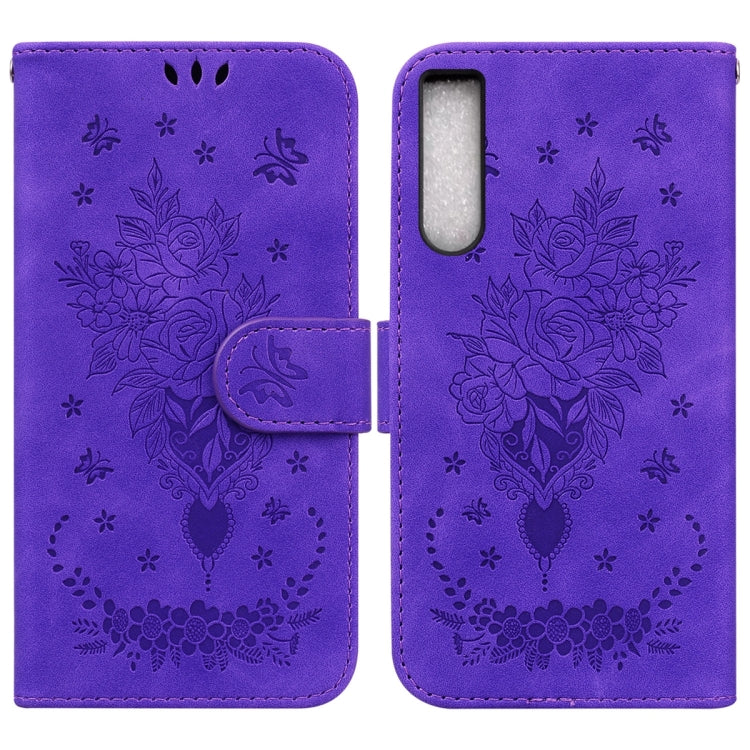 Butterfly Rose Embossed Leather Phone Case, For Sony Xperia 10 IV 2023, For Xiaomi 13 5G, For Xiaomi 13 Pro, For Xiaomi Redmi Note 12 5G, For Xiaomi Redmi Note 12 Pro 5G, For Xiaomi Redmi Note 12 Pro+
