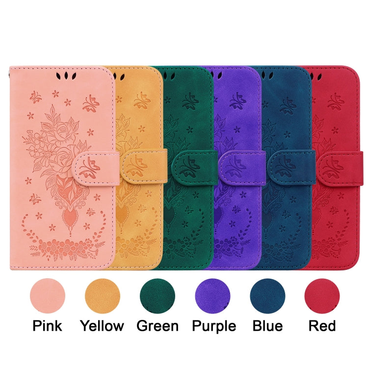 Butterfly Rose Embossed Leather Phone Case, For Sony Xperia 10 IV 2023, For Xiaomi 13 5G, For Xiaomi 13 Pro, For Xiaomi Redmi Note 12 5G, For Xiaomi Redmi Note 12 Pro 5G, For Xiaomi Redmi Note 12 Pro+