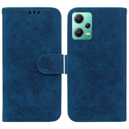 Butterfly Rose Embossed Leather Phone Case, For Sony Xperia 10 IV 2023, For Xiaomi 13 5G, For Xiaomi 13 Pro, For Xiaomi Redmi Note 12 5G, For Xiaomi Redmi Note 12 Pro 5G, For Xiaomi Redmi Note 12 Pro+