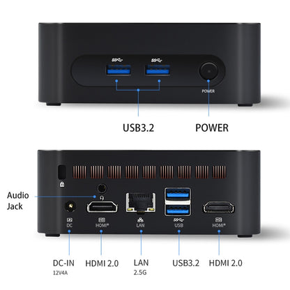 ZX03 Windows 11 Mini PC, Intel Twin Lake N150, Support Dual HDMI Output