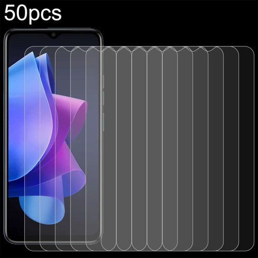 50pcs 0.26mm 9H 2.5D Tempered Glass Film, For Unihertz Golden Eye (50 PCS), For TECNO Spark Go 2023 (50 PCS)