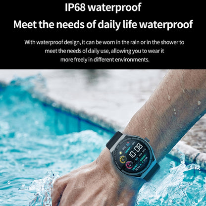 BM01 1.45 inch Silicone Band IP68 Waterproof Smart Watch Support Bluetooth Call / NFC, Silicone Band (Silver), Silicone Band (Black)