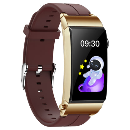 M6 1.5 inch Silicone Band Earphone Detachable IP68 Waterproof Smart Watch Support Bluetooth Call, Steel Band (Red)