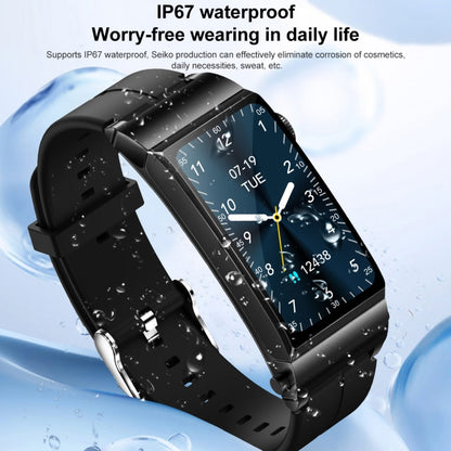 M6 1.5 inch Silicone Band Earphone Detachable IP68 Waterproof Smart Watch Support Bluetooth Call, Steel Band (Red)