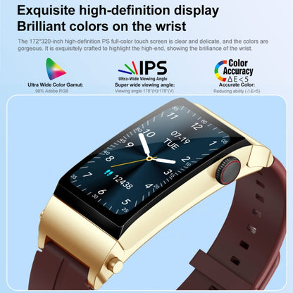 M6 1.5 inch Silicone Band Earphone Detachable IP68 Waterproof Smart Watch Support Bluetooth Call, Steel Band (Red)