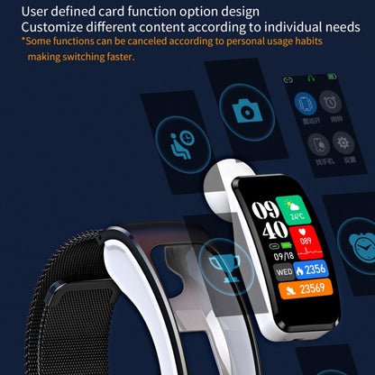 Montre intelligente étanche K60 de 1,08 pouce avec bracelet en cuir et écouteur détachable, prenant en charge les appels Bluetooth, bracelet en cuir (noir argent), bracelet en cuir (noir), bracelet en cuir (marron argent)