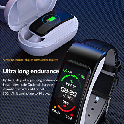 Montre intelligente étanche K60 de 1,08 pouce avec bracelet en cuir et écouteur détachable, prenant en charge les appels Bluetooth, bracelet en cuir (noir argent), bracelet en cuir (noir), bracelet en cuir (marron argent)