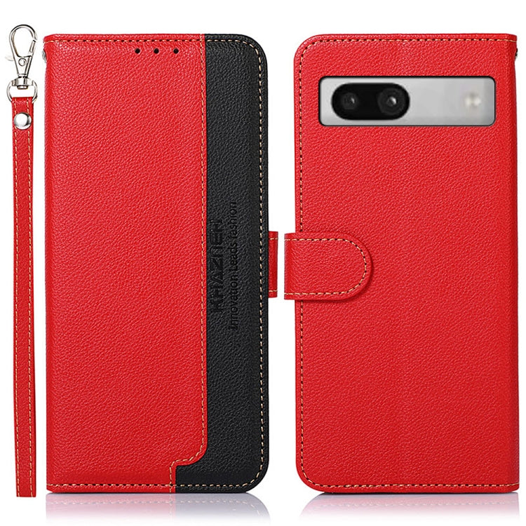 KHAZNEH Litchi Texture Leather RFID Phone Case, For Google Pixel 7a, For Xiaomi Redmi Note 12 4G Global, For Samsung Galaxy M14 5G