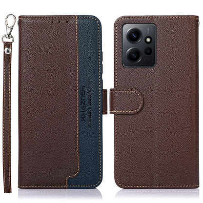 KHAZNEH Litchi Texture Leather RFID Phone Case, For Google Pixel 7a, For Xiaomi Redmi Note 12 4G Global, For Samsung Galaxy M14 5G
