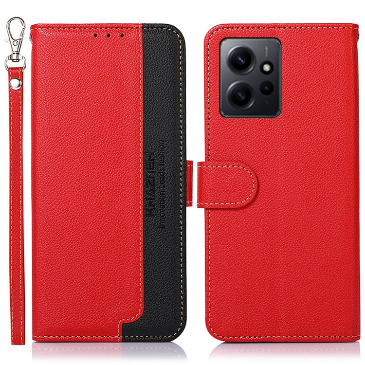 KHAZNEH Litchi Texture Leather RFID Phone Case, For Google Pixel 7a, For Xiaomi Redmi Note 12 4G Global, For Samsung Galaxy M14 5G