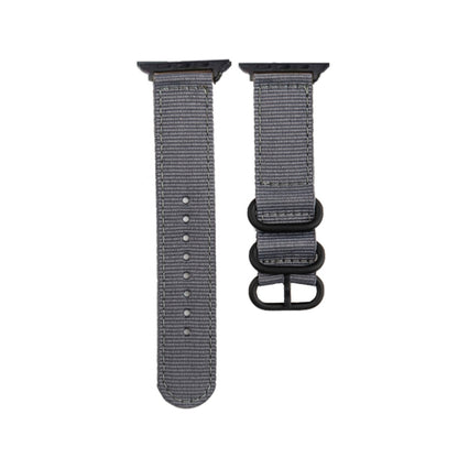 Black Buckle Canvas Watch Band, For Apple Watch Series 8&7 41mm, For Apple Watch Series 8&7 45mm
