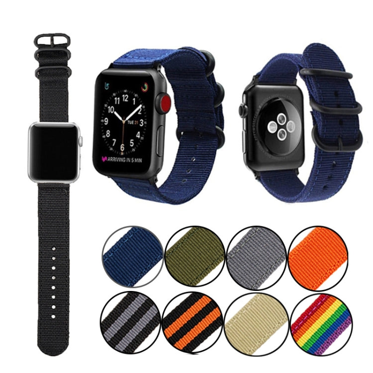 Black Buckle Canvas Watch Band, For Apple Watch Series 8&7 41mm, For Apple Watch Series 8&7 45mm