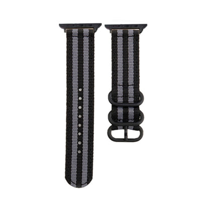 Black Buckle Canvas Watch Band, For Apple Watch Series 8&7 41mm, For Apple Watch Series 8&7 45mm
