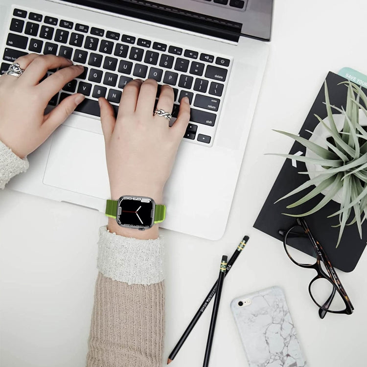 Smart Magnetic Silicone Watch Band, For Apple Watch Series 8&7 41mm, For Apple Watch Series 8&7 45mm