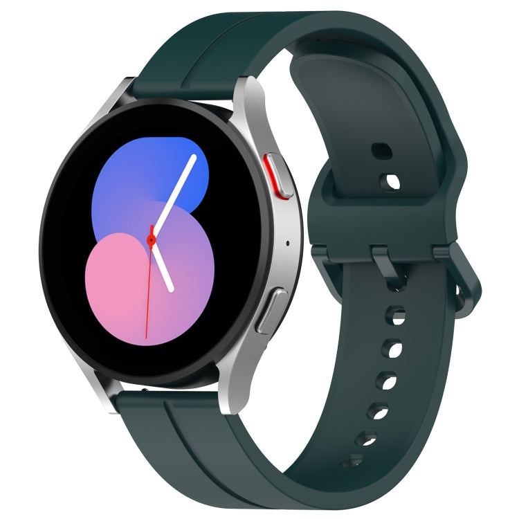 Universal Flat Head Groove Silicone Watch Band, 20mm, 22mm