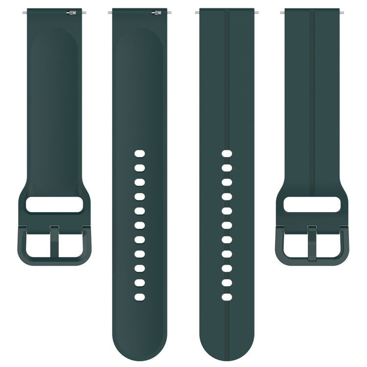 Universal Flat Head Groove Silicone Watch Band, 20mm, 22mm
