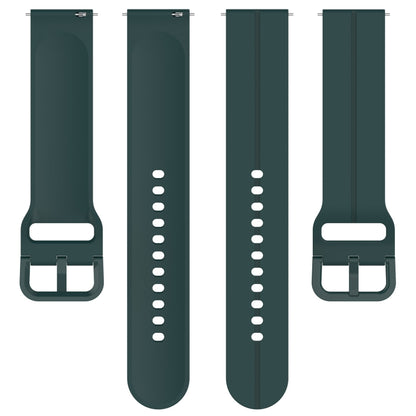 Universal Flat Head Groove Silicone Watch Band, 20mm, 22mm