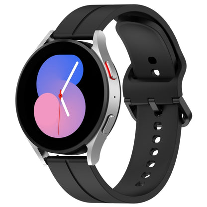 Universal Flat Head Groove Silicone Watch Band, 20mm, 22mm