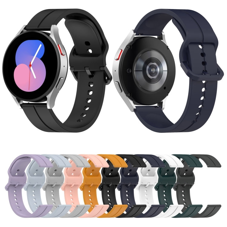 Universal Flat Head Groove Silicone Watch Band, 20mm, 22mm