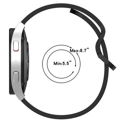 Universal Flat Head Groove Silicone Watch Band, 20mm, 22mm