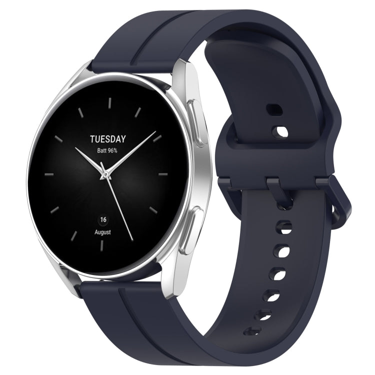 Universal Flat Head Groove Silicone Watch Band, 20mm, 22mm