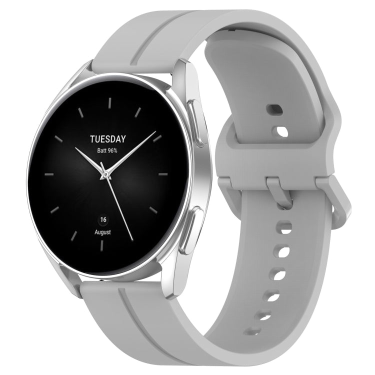Universal Flat Head Groove Silicone Watch Band, 20mm, 22mm