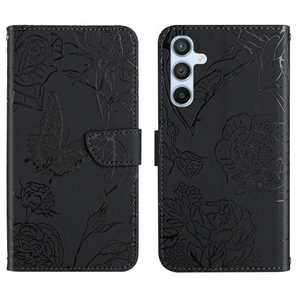 Skin Feel Butterfly Peony Embossed Leather Phone Case, For Google Pixel 7A, For Samsung Galaxy M14 5G