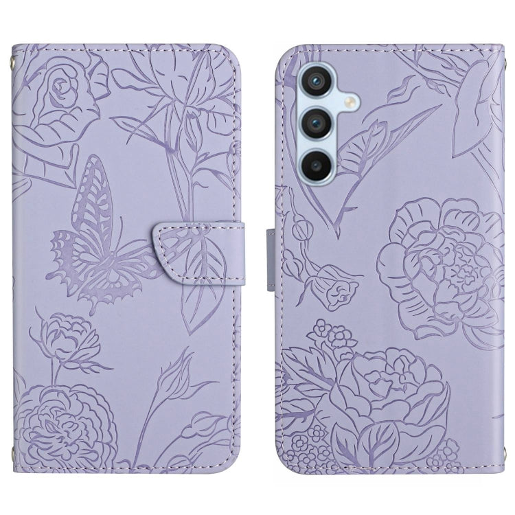 Skin Feel Butterfly Peony Embossed Leather Phone Case, For Google Pixel 7A, For Samsung Galaxy M14 5G