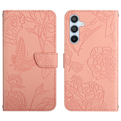 Skin Feel Butterfly Peony Embossed Leather Phone Case, For Google Pixel 7A, For Samsung Galaxy M14 5G