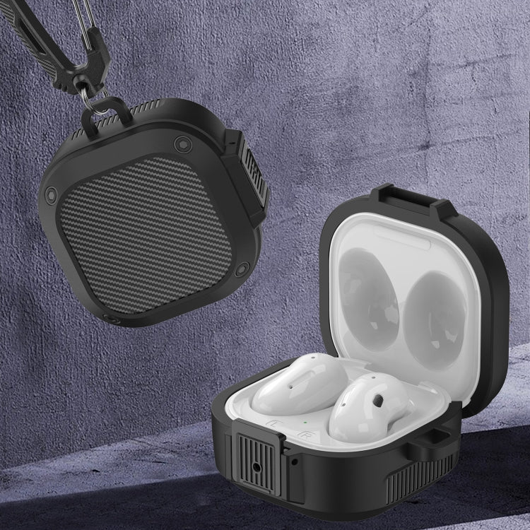 Wireless Earphones Silicone Case with Switch & Carabiner for Samsung Galaxy Buds Live / Buds2 / Buds Pro / Buds2 Pro