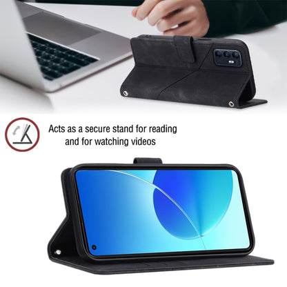 Skin-feel Embossed Leather Phone Case, For OPPO Reno6 5G, For OPPO A9 2020 / A5 2020 / A11X, For OPPO A16 / A54S, For OPPO A16K, For OPPO A57 5G 2022 / Realme V23 / Narzo 50 5G / A77 5G / K10 5G Global / A57 4G / V23i, For OPPO A57E 5G, For OPPO A58 5G...