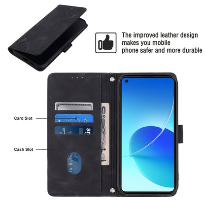 Skin-feel Embossed Leather Phone Case, For OPPO Reno6 5G, For OPPO A9 2020 / A5 2020 / A11X, For OPPO A16 / A54S, For OPPO A16K, For OPPO A57 5G 2022 / Realme V23 / Narzo 50 5G / A77 5G / K10 5G Global / A57 4G / V23i, For OPPO A57E 5G, For OPPO A58 5G...