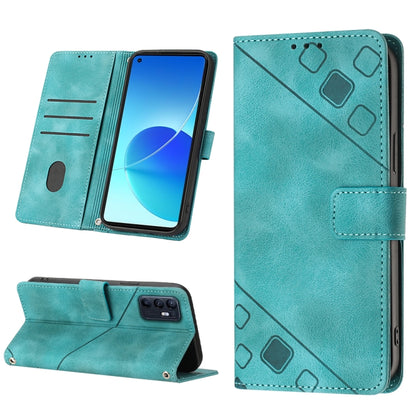 Skin-feel Embossed Leather Phone Case, For OPPO Reno6 5G, For OPPO A9 2020 / A5 2020 / A11X, For OPPO A16 / A54S, For OPPO A16K, For OPPO A57 5G 2022 / Realme V23 / Narzo 50 5G / A77 5G / K10 5G Global / A57 4G / V23i, For OPPO A57E 5G, For OPPO A58 5G...