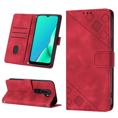 Skin-feel Embossed Leather Phone Case, For OPPO Reno6 5G, For OPPO A9 2020 / A5 2020 / A11X, For OPPO A16 / A54S, For OPPO A16K, For OPPO A57 5G 2022 / Realme V23 / Narzo 50 5G / A77 5G / K10 5G Global / A57 4G / V23i, For OPPO A57E 5G, For OPPO A58 5G...
