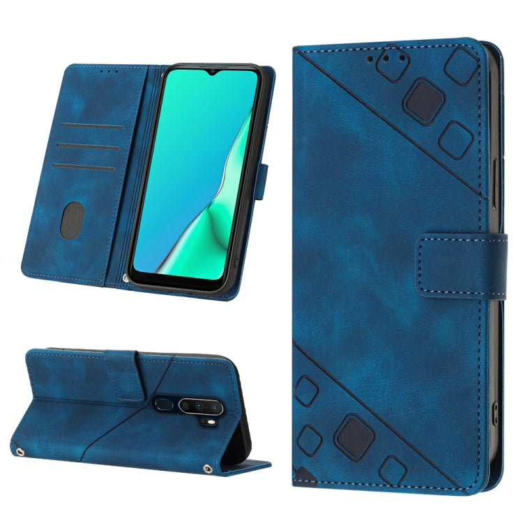 Skin-feel Embossed Leather Phone Case, For OPPO Reno6 5G, For OPPO A9 2020 / A5 2020 / A11X, For OPPO A16 / A54S, For OPPO A16K, For OPPO A57 5G 2022 / Realme V23 / Narzo 50 5G / A77 5G / K10 5G Global / A57 4G / V23i, For OPPO A57E 5G, For OPPO A58 5G...