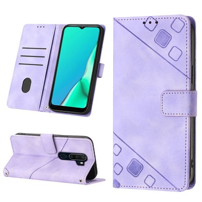 Skin-feel Embossed Leather Phone Case, For OPPO Reno6 5G, For OPPO A9 2020 / A5 2020 / A11X, For OPPO A16 / A54S, For OPPO A16K, For OPPO A57 5G 2022 / Realme V23 / Narzo 50 5G / A77 5G / K10 5G Global / A57 4G / V23i, For OPPO A57E 5G, For OPPO A58 5G...