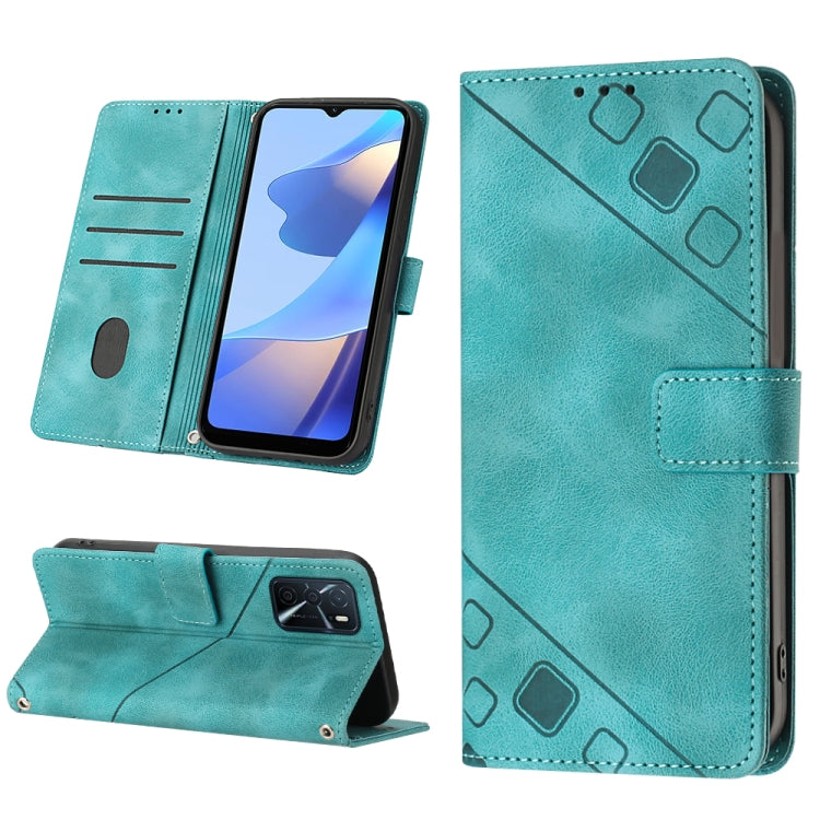 Skin-feel Embossed Leather Phone Case, For OPPO Reno6 5G, For OPPO A9 2020 / A5 2020 / A11X, For OPPO A16 / A54S, For OPPO A16K, For OPPO A57 5G 2022 / Realme V23 / Narzo 50 5G / A77 5G / K10 5G Global / A57 4G / V23i, For OPPO A57E 5G, For OPPO A58 5G...