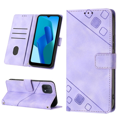 Skin-feel Embossed Leather Phone Case, For OPPO Reno6 5G, For OPPO A9 2020 / A5 2020 / A11X, For OPPO A16 / A54S, For OPPO A16K, For OPPO A57 5G 2022 / Realme V23 / Narzo 50 5G / A77 5G / K10 5G Global / A57 4G / V23i, For OPPO A57E 5G, For OPPO A58 5G...
