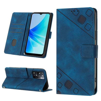 Skin-feel Embossed Leather Phone Case, For OPPO Reno6 5G, For OPPO A9 2020 / A5 2020 / A11X, For OPPO A16 / A54S, For OPPO A16K, For OPPO A57 5G 2022 / Realme V23 / Narzo 50 5G / A77 5G / K10 5G Global / A57 4G / V23i, For OPPO A57E 5G, For OPPO A58 5G...