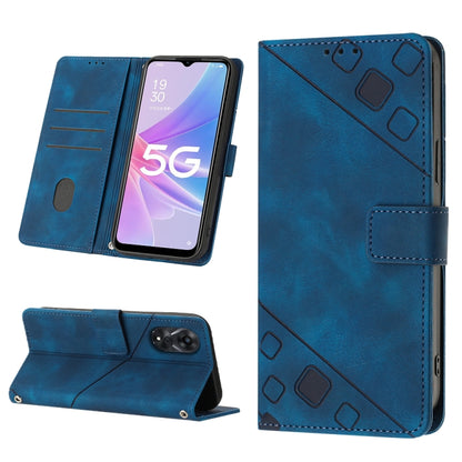 Skin-feel Embossed Leather Phone Case, For OPPO Reno6 5G, For OPPO A9 2020 / A5 2020 / A11X, For OPPO A16 / A54S, For OPPO A16K, For OPPO A57 5G 2022 / Realme V23 / Narzo 50 5G / A77 5G / K10 5G Global / A57 4G / V23i, For OPPO A57E 5G, For OPPO A58 5G...
