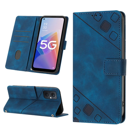 Skin-feel Embossed Leather Phone Case, For OPPO Reno6 5G, For OPPO A9 2020 / A5 2020 / A11X, For OPPO A16 / A54S, For OPPO A16K, For OPPO A57 5G 2022 / Realme V23 / Narzo 50 5G / A77 5G / K10 5G Global / A57 4G / V23i, For OPPO A57E 5G, For OPPO A58 5G...