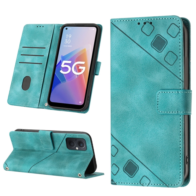 Skin-feel Embossed Leather Phone Case, For OPPO Reno6 5G, For OPPO A9 2020 / A5 2020 / A11X, For OPPO A16 / A54S, For OPPO A16K, For OPPO A57 5G 2022 / Realme V23 / Narzo 50 5G / A77 5G / K10 5G Global / A57 4G / V23i, For OPPO A57E 5G, For OPPO A58 5G...