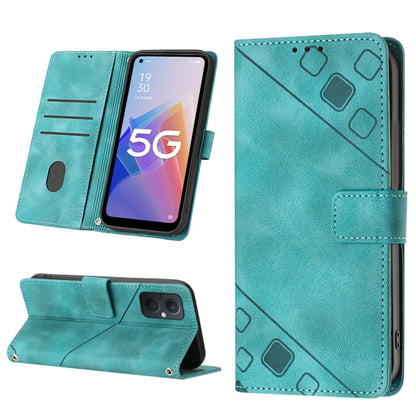 Skin-feel Embossed Leather Phone Case, For OPPO Reno6 5G, For OPPO A9 2020 / A5 2020 / A11X, For OPPO A16 / A54S, For OPPO A16K, For OPPO A57 5G 2022 / Realme V23 / Narzo 50 5G / A77 5G / K10 5G Global / A57 4G / V23i, For OPPO A57E 5G, For OPPO A58 5G...