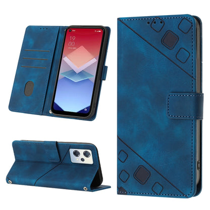 Skin-feel Embossed Leather Phone Case, For OPPO Reno6 5G, For OPPO A9 2020 / A5 2020 / A11X, For OPPO A16 / A54S, For OPPO A16K, For OPPO A57 5G 2022 / Realme V23 / Narzo 50 5G / A77 5G / K10 5G Global / A57 4G / V23i, For OPPO A57E 5G, For OPPO A58 5G...